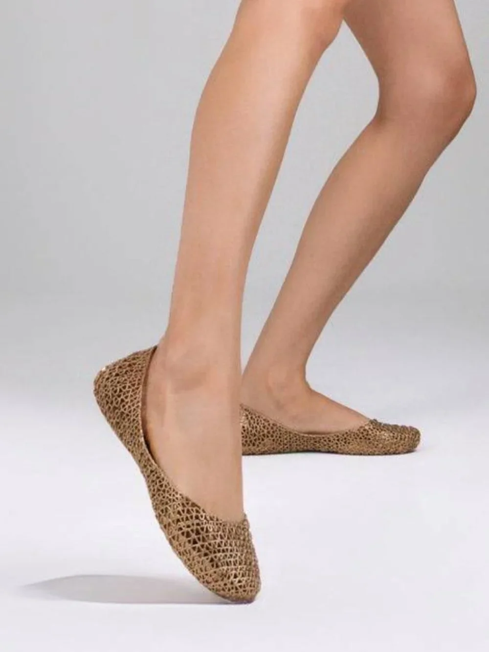 GENUINE MINI MELISSA X CAMPANA GOLD METAL JELLY SHOES SIZE 1